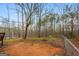 Backyard with chain link fence and fire pit at 495 N Oakland Cir, Mcdonough, GA 30253