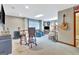 Spacious basement area with bar, furniture, tv, and a bathroom at 106 Robinson Bend Trl, Peachtree City, GA 30269