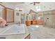 Spacious bathroom features a large tub, double vanity, skylights, and a walk-in shower at 106 Robinson Bend Trl, Peachtree City, GA 30269
