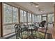 Charming screened porch with dining table and seating, perfect for outdoor meals at 115 Ashton Park, Peachtree City, GA 30269