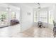 Bright breakfast nook with tile floors that leads to a door accessing an outdoor deck at 2110 Mcgarity Rd, Mcdonough, GA 30252