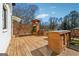 Wooden deck with outdoor kitchen featuring a sink, counter space, and privacy fence at 2405 Hillside Ave, Decatur, GA 30032