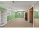 Large basement space with built-in shelves and storage unit at 437 Forrest Avenue Ave, Fayetteville, GA 30214