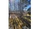 Large backyard with mature trees and fenced perimeter at 5725 Lake Windsor Pkwy, Buford, GA 30518