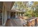 Inviting wooden deck with bench seating, perfect for outdoor entertaining and relaxation at 250 Devilla Trce, Fayetteville, GA 30214