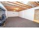 Unfinished basement presents ample space for storage or a variety of uses at 250 Devilla Trce, Fayetteville, GA 30214