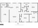 Detailed floorplan showcasing the layout of the home, including room dimensions and closet locations at 4601 Highway 81 E, Mcdonough, GA 30252