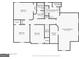 Detailed floor plan highlighting the layout of bedrooms and bathrooms on the second floor at 10175 Point View Dr, Jonesboro, GA 30238