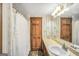 Bathroom with vanity, sink, and a combination shower and tub at 105 Jasper Dr, Stockbridge, GA 30281