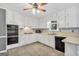 Bright kitchen featuring white cabinets, brick backsplash, and a double oven, perfect for culinary enthusiasts at 105 Jasper Dr, Stockbridge, GA 30281