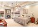 Large primary bedroom featuring trey ceiling, fireplace, sitting area, and natural light at 417 Harper Rd, Mcdonough, GA 30252