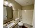 Bathroom featuring a vanity with granite countertops and shower-tub combination at 2205 Chestnut Hill Cir, Decatur, GA 30032