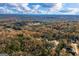 This aerial view shows homes in a rural neighborhood with ample tree coverage at 460 Carrie Kathleen Ter, Carrollton, GA 30116