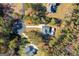 An overhead aerial view shows the house, driveway and yard at 460 Carrie Kathleen Ter, Carrollton, GA 30116