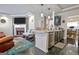 Open floor plan showcasing the kitchen, living room, and dining area at 747 S Fairfield Dr, Peachtree City, GA 30269