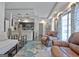 Open concept kitchen and living area with sliding glass doors to the outside at 747 S Fairfield Dr, Peachtree City, GA 30269