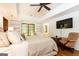 Bedroom with built-in shelving, large windows, and a TV at 4421 Paradise Cir, Vinings, GA 30339