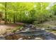 Scenic view of a creek flowing through a wooded area, enhanced by lush green trees at 4421 Paradise Cir, Vinings, GA 30339