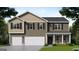 Two-story home with a two-car garage, neutral siding, and black shutters, creating a welcoming curb appeal at 624 Kimberwick Dr, Locust Grove, GA 30248