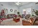 Inviting living room with neutral paint, plush furniture, and vaulted ceiling at 3434 Estels Ln, Conyers, GA 30013