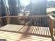 Wood deck with views of the greenery in the backyard at 3497 Thornewoode Pointe, Decatur, GA 30034