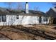 Fenced backyard with door and chimney visible from exterior at 343 Kate Dr, Forest Park, GA 30297