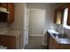 Kitchen featuring marble countertop and wood cabinets at 343 Kate Dr, Forest Park, GA 30297