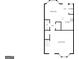 Detailed floor plan showcasing the layout of the downstairs, including kitchen, living room, and dining area at 11403 South Grove Dr, Hampton, GA 30228