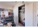 Cozy bedroom with shelving storage and a closet; great for storage at 168 Maple Grove Ter, Peachtree City, GA 30269