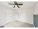 Well-lit room with two closets and accent wall at 521 Cody Ln, Mcdonough, GA 30252