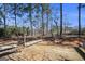 Exterior view of the spacious back deck area surrounded by mature trees at 4097 Cripple Creek Nw Dr, Kennesaw, GA 30144