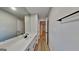 Bathroom featuring a modern sink, vanity, and neutral walls at 30 Fairfield Dr, Ellenwood, GA 30294