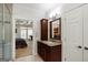 Lovely bathroom with vanity and a peek at an open bedroom at 2275 Honeysuckle Se Ln, Smyrna, GA 30080