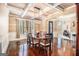 Dining room with a decorative chandelier and great natural light at 124 Shelton Dr, Mcdonough, GA 30252