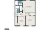 Layout of the upper level bedrooms and baths with dimensions at 620 Bell Se Rd, Conyers, GA 30094