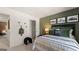 Stylish bedroom featuring car-themed artwork and a black accent wall at 615 Edgar St # 13, Hampton, GA 30228