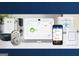 Selection of smart home devices including smart speaker, security system, smart lock, and smart thermostat at 615 Edgar St # 13, Hampton, GA 30228