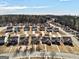 A wide angle aerial view of a suburban neighborhood in Georgia at 6746 Lake Erie Ln, Fairburn, GA 30213
