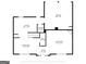 Floor plan displays dimensions of the first floor featuring a living room, kitchen, garage, and foyer at 6746 Lake Erie Ln, Fairburn, GA 30213