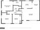 Detailed floor plan showcasing the layout of the home including bedrooms, bathrooms, kitchen, and living room at 6226 Lullwater Dr, Douglasville, GA 30135