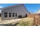 Fenced backyard with a concrete patio at 505 City Park Dr, Mcdonough, GA 30252