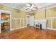 Charming living room with beautiful hardwood floors and a vintage fireplace at 732 Cascade Sw Ave, Atlanta, GA 30310