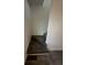 Carpeted staircase leading to the upper level, featuring white walls and trim at 607 Tramore Ct, Stockbridge, GA 30281
