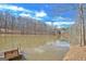 Picturesque view of a serene lake featuring a dock and wooded shoreline at 562 Adams Rd, Fayetteville, GA 30214
