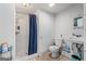 Basic bathroom with a shower, toilet, and sink at 1444 Norman Berry Dr, East Point, GA 30344