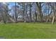 Expansive backyard featuring a lush lawn and mature trees, perfect for outdoor activities and relaxation at 3047 Horse Shoe Se Dr, Atlanta, GA 30316