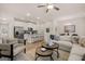 Open-concept living space with a view to the kitchen, complete with an island and bar seating at 44 Leggit Dr # 179, Villa Rica, GA 30180