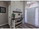 Welcoming entryway featuring a console table, decorative elements, and a view of the front door at 140 Surrey Park Dr, Fayetteville, GA 30215