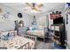 Bedroom with two twin beds, a ceiling fan and window at 916 Marshall Fuller Rd, Dallas, GA 30157