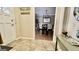 Entryway leading to the dining room with a view of the round table and chairs at 365 Jordan Dr, Tucker, GA 30084